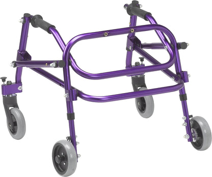 Drive Medical KA1200-2GWP Nimbo Posterior Walker - Pediatric Walker for Children, Wizard Purple, Extra Small Medical Supplies & Equipment Mobility & Daily Living Aids Mobility Aids & Equipment Rollators & Accessories Rolling Walkers Walkers