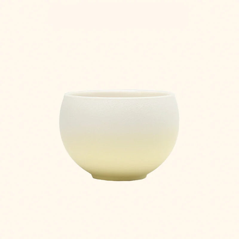 Matte Ombre Ceramic Coffee Cup & Saucer Set