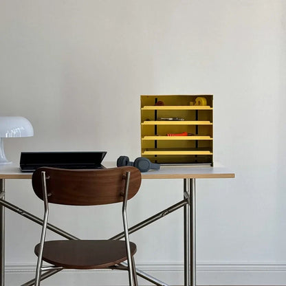 Sleek Solid Color Metal Desktop Organizer