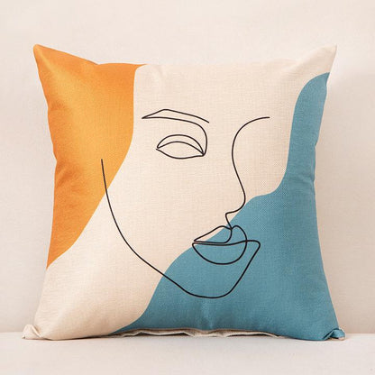 Abstract Face Cushion Covers