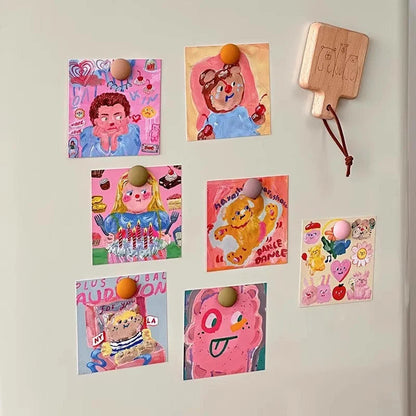 Playful Kawaii Doodle Art Wall Collage Kit