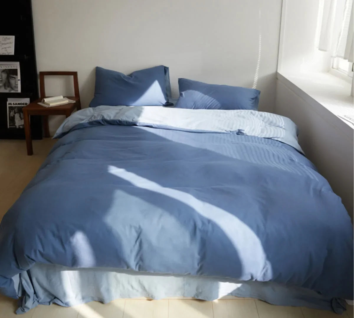 Ultra-Soft Reversible Dual-Tone Jersey Cotton Bedding Set