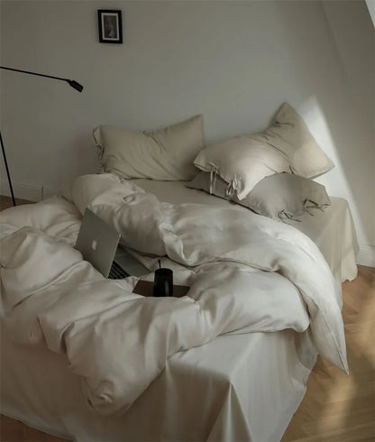 Silky Soft Tie Closure Tencel Bedding Set