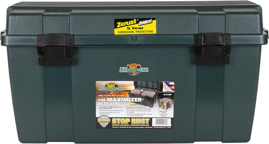 Flambeau Outdoors 6127ZR Maximizer Large Lure Storage Box with Zerust Anti-Corrosion Technology, [1] Dry Box, Deep Green, 27.5X13.75X14-Inch Fishing Hunting & Fishing Sports & Outdoors Tackle Boxes Terminal Tackle & Accessories