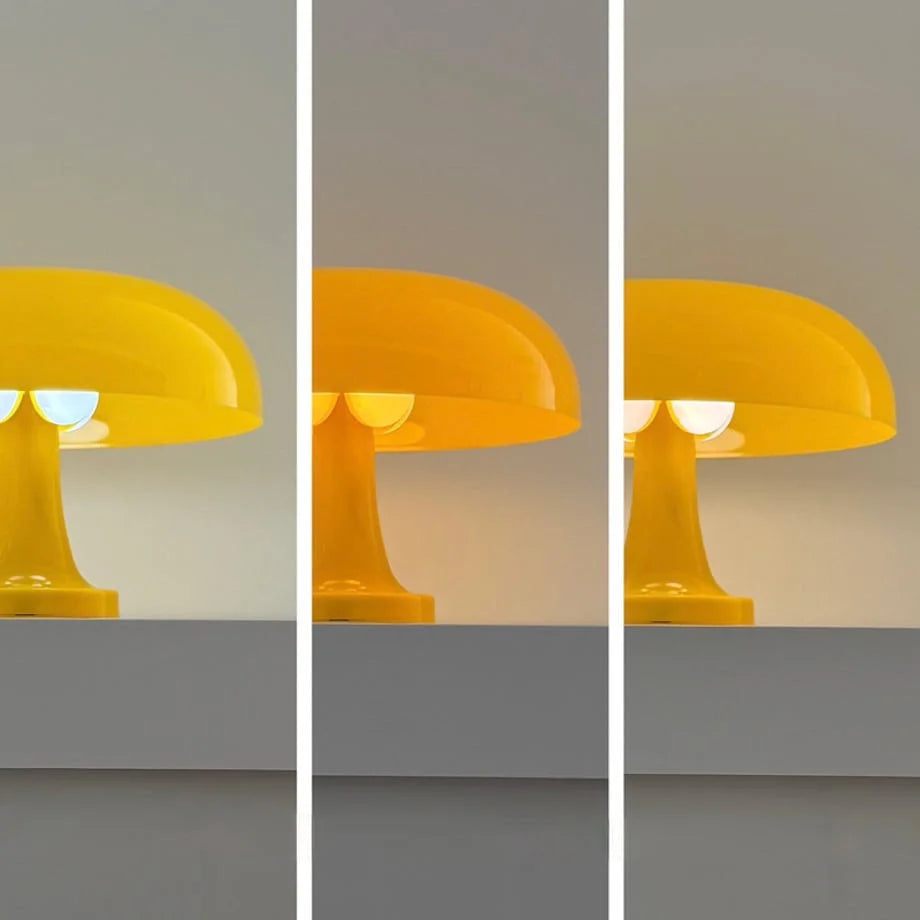 Retro Glossy Mushroom Accent Lamp