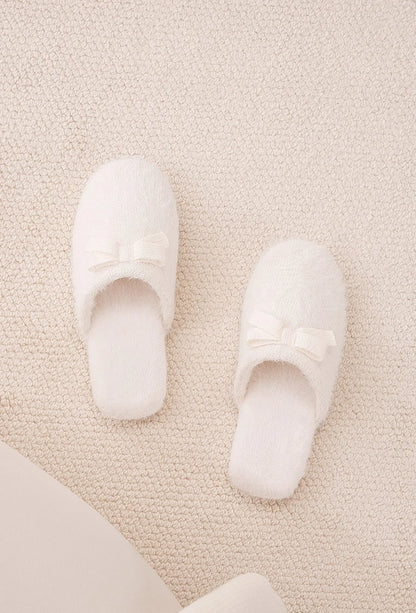 Fuzzy Solid Color Plush House Slippers