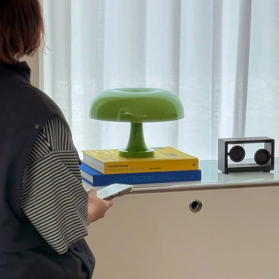 Retro Glossy Mushroom Accent Lamp