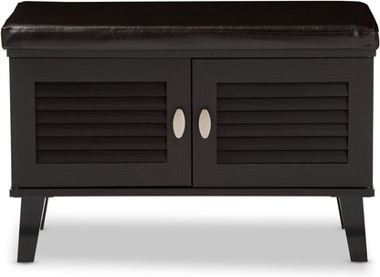 Baxton Studio Fp-6793-Espresso Storage-Benches, Dark Brown Entryway Furniture Furniture Home & Kitchen Storage Benches