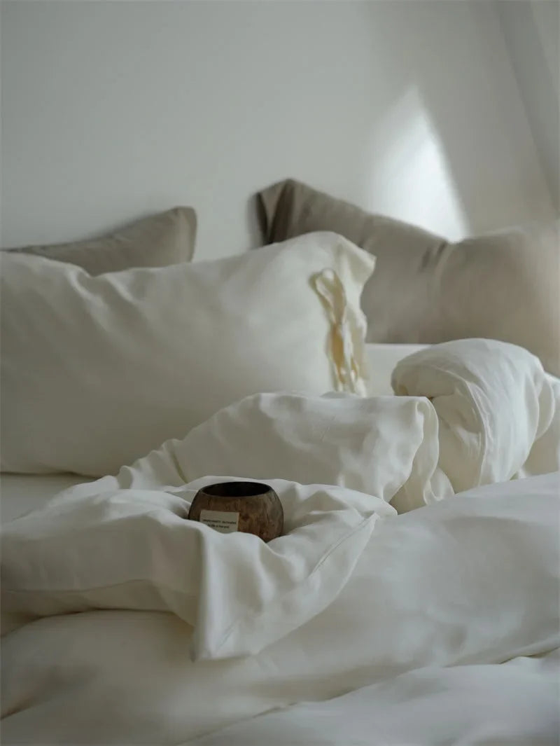 Silky Soft Tie Closure Tencel Bedding Set