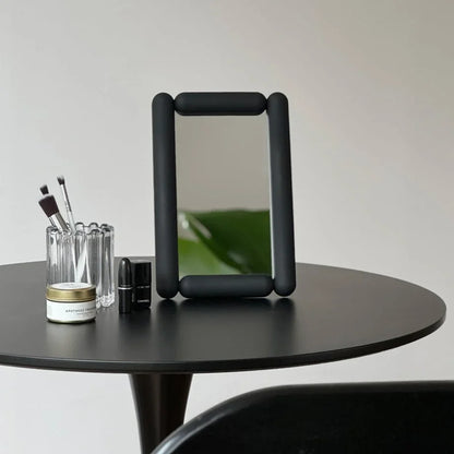 Smooth Pill-Shaped Melamine Desktop Mirror