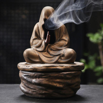 Meditative Monk Incense Burner