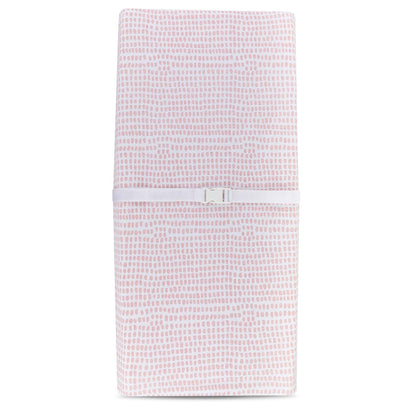 Ely'S & Co. Patent Pending Waterproof Changing Pad Cover Set | Cradle Sheet Set by Ely'S & Co No Need for Changing Pad Liner Mauve Pink Splash & Stripe 2 Pack for Baby Girl Baby Products Changing Table Pads & Covers Covers Diapering