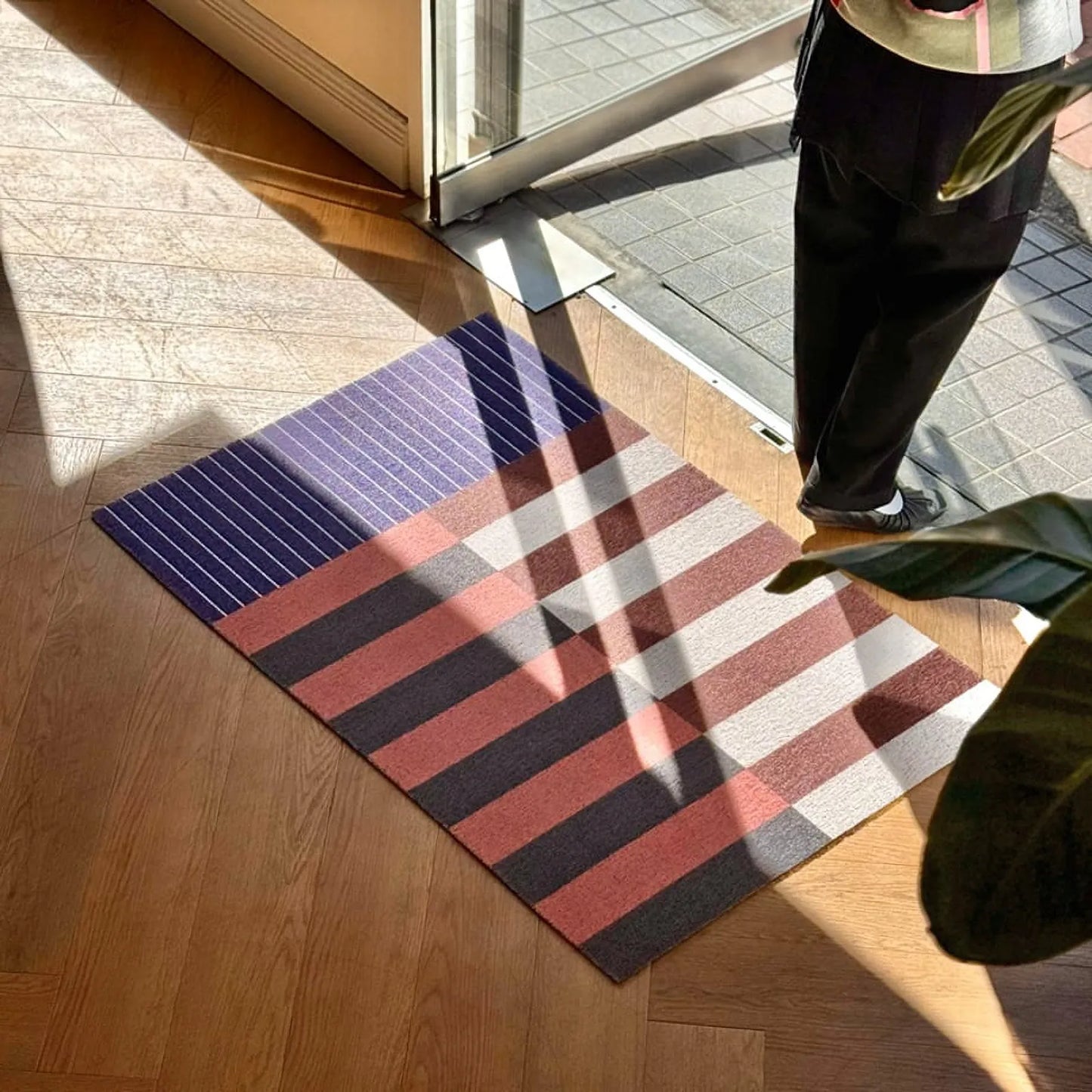 Bauhaus Geometric PVC Coil Entryway Doormat