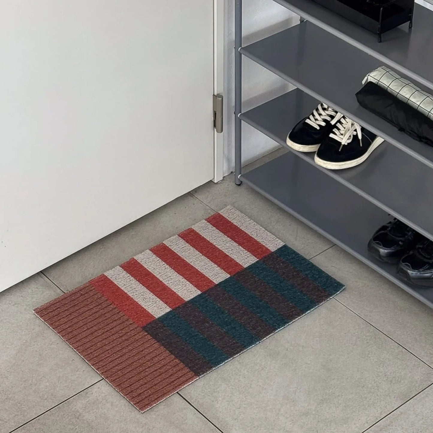 Bauhaus Geometric PVC Coil Entryway Doormat
