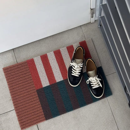 Bauhaus Geometric PVC Coil Entryway Doormat