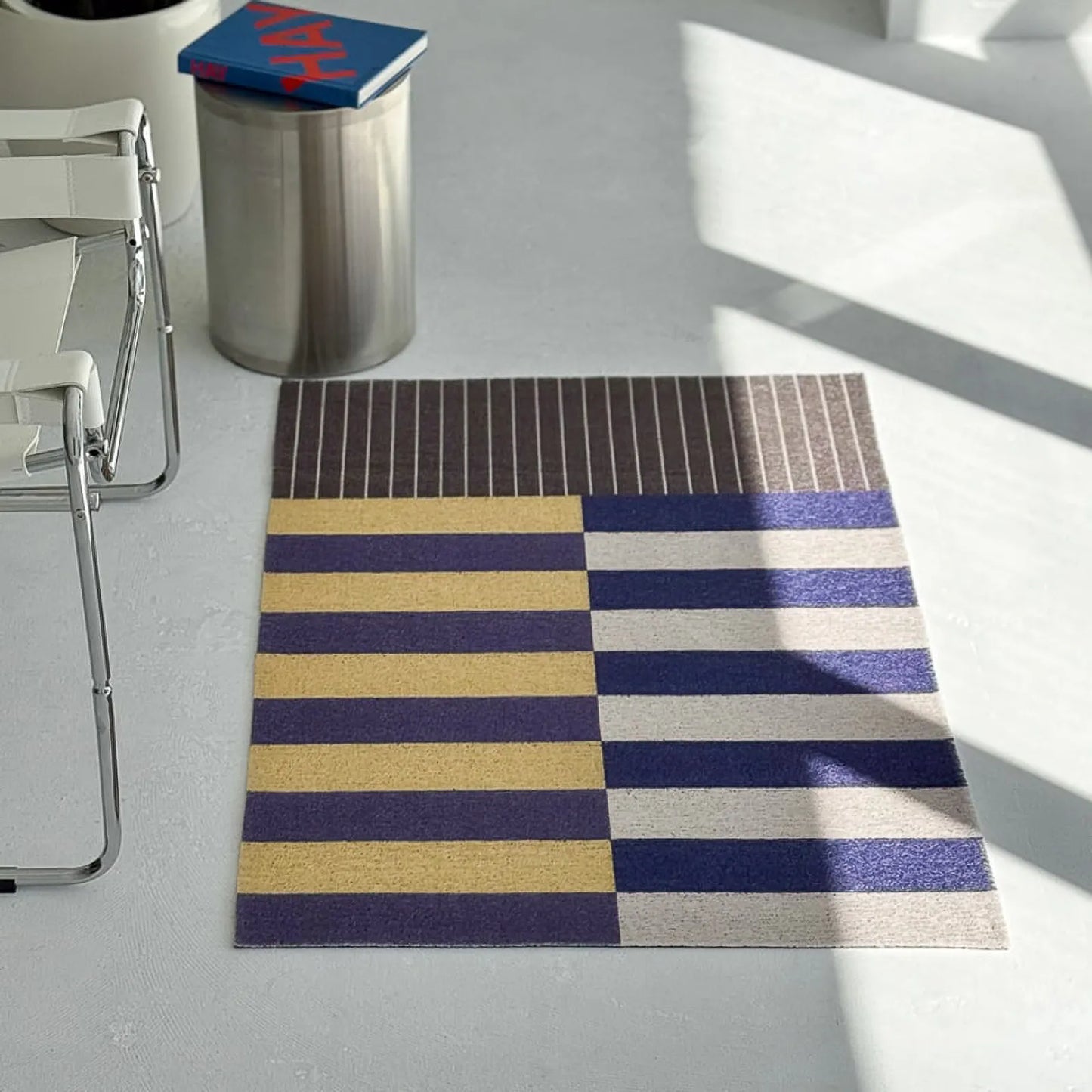 Bauhaus Geometric PVC Coil Entryway Doormat