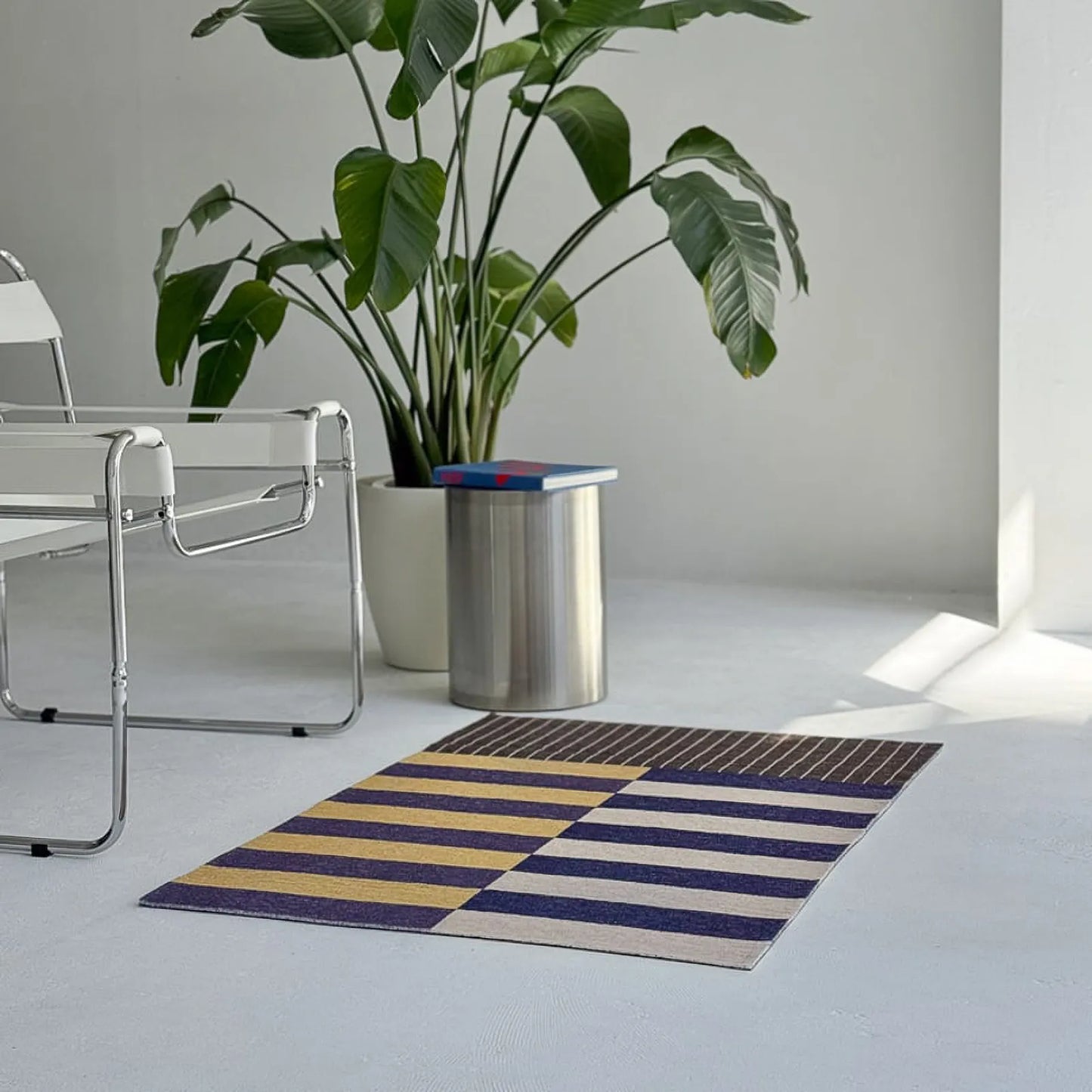 Bauhaus Geometric PVC Coil Entryway Doormat