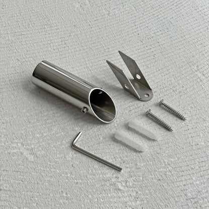Polished Cylindrical Metal Wall Hook
