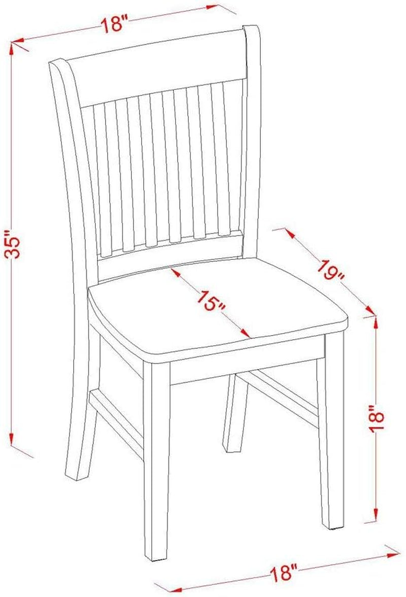 East West Furniture CANO6-OAK-W Capri 6 Piece Room Furniture Set Contains a Rectangle Kitchen Table and 4 Dining Chairs with a Bench, 36X60 Inch Dining Room Furniture Furniture Home & Kitchen Table & Chair Sets