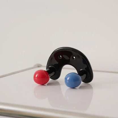 Glossy Wavy Ceramic Wall Hooks