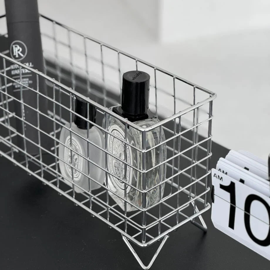 Wireframe Grid Metal Desktop Organizer
