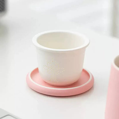 Frosted Ombre Ceramic Mug with Lid