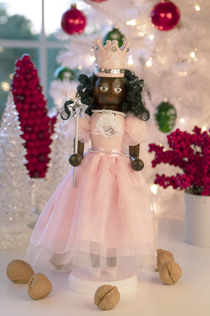 Clever Creations African American Fairy 14 Inch Traditional Wooden Nutcracker, Festive Christmas Décor for Shelves and Tables Home & Kitchen Nutcrackers Seasonal Décor