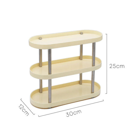 Smooth Color Block ABS Tiered Vanity Tray
