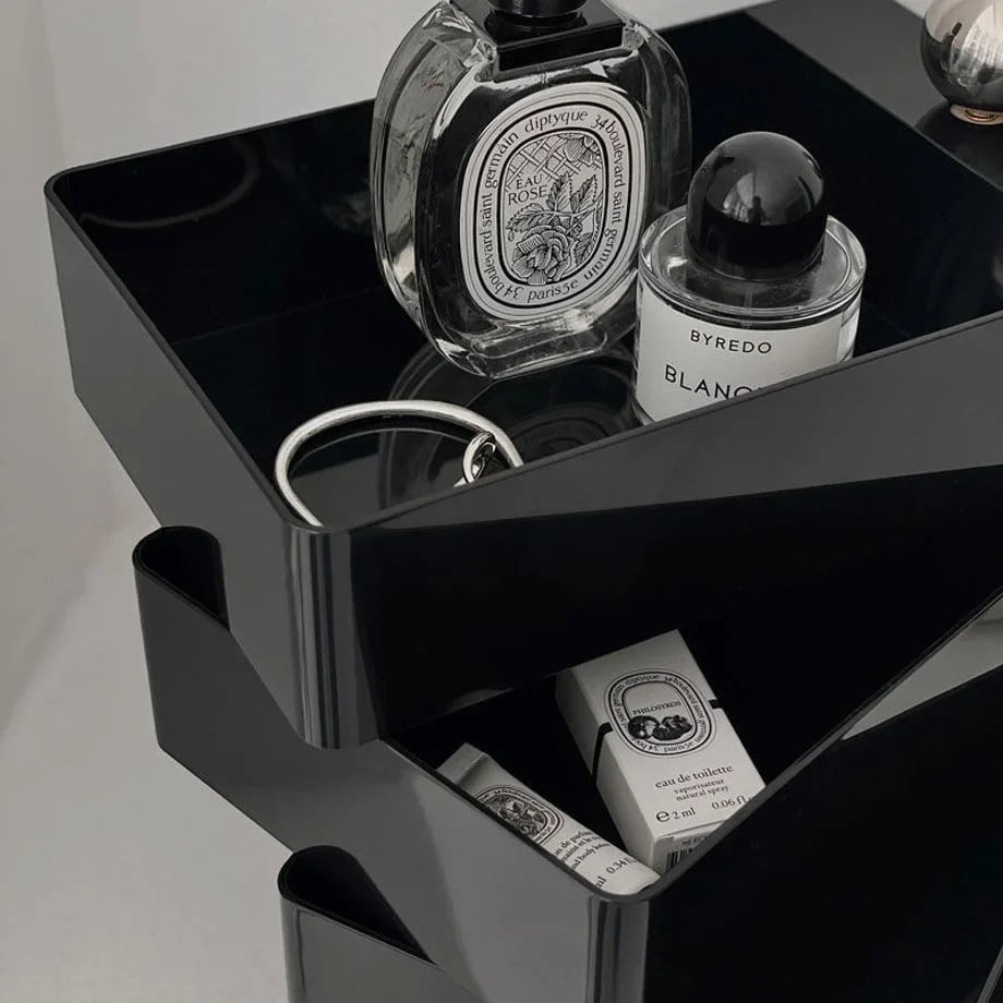 Sleek Minimalist ABS Rotating Makeup Organizer