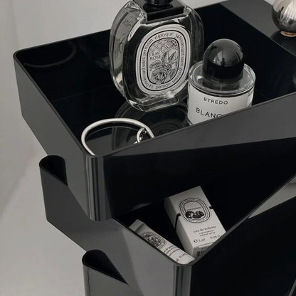 Sleek Minimalist ABS Rotating Makeup Organizer