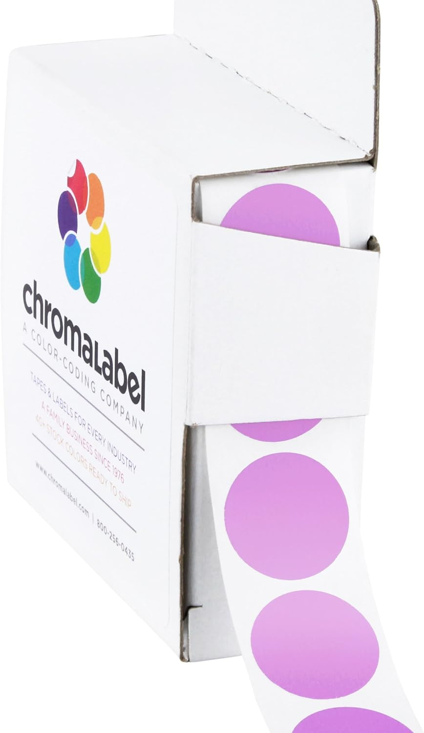 Chromalabel 0.75 Inch round Label Permanent Color Code Dot Stickers, 1000 Labels per Dispenser Box, Dark Blue Color-Coding Labels Indexes & Stamps Labels Labels & Stickers Office & School Supplies Office Products