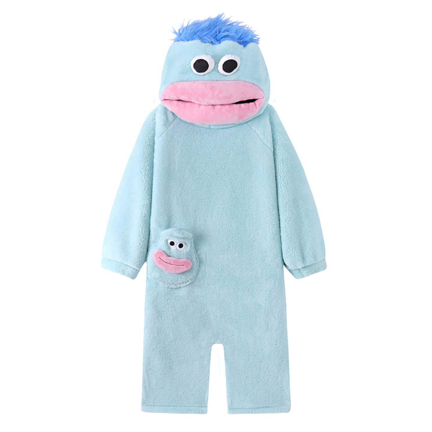 Big Mouth Monster Fleece Onesie Pajama tag__new_NEW