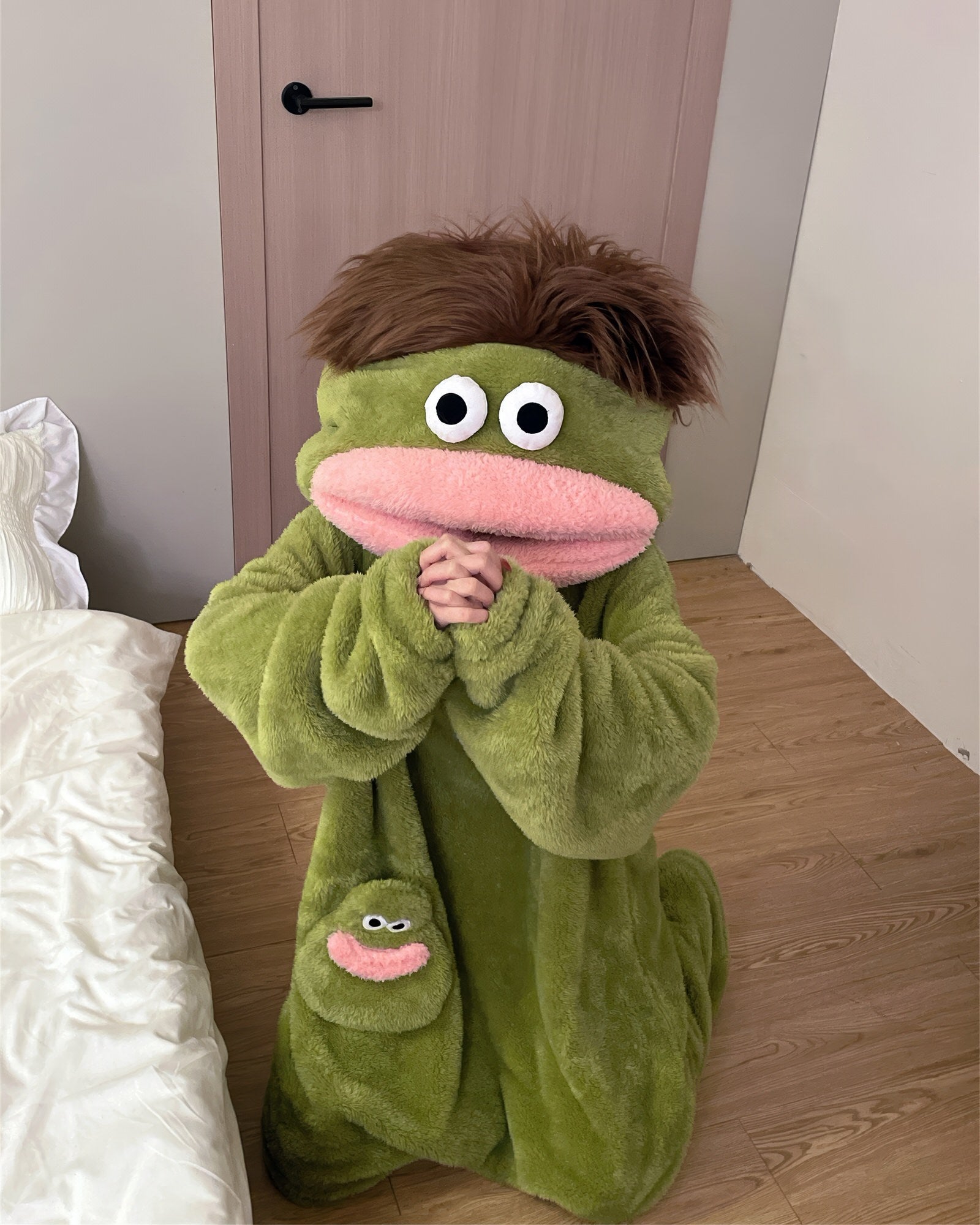 Big Mouth Monster Fleece Onesie Pajama tag__new_NEW