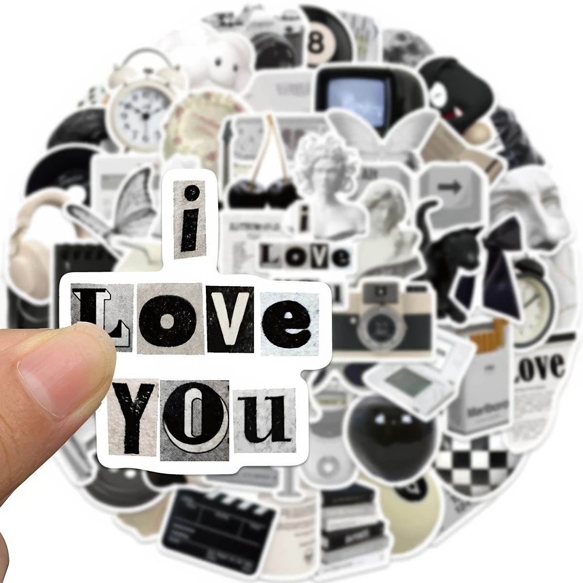 B&W Academia Girl Sticker Pack