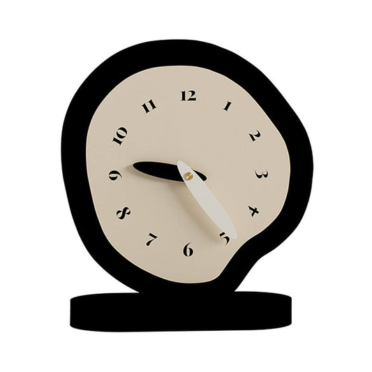 B&W Irregular Minimalist Desk Clock