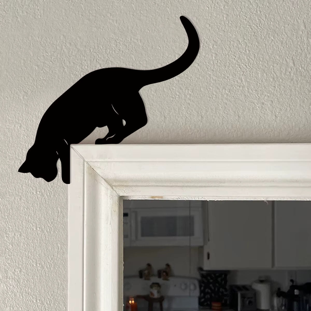 Black Cat Door Frame Decor