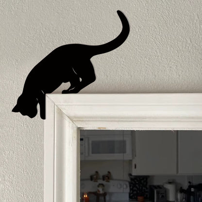 Black Cat Door Frame Decor