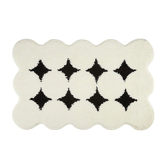 Black & White Circles Tufted Rug