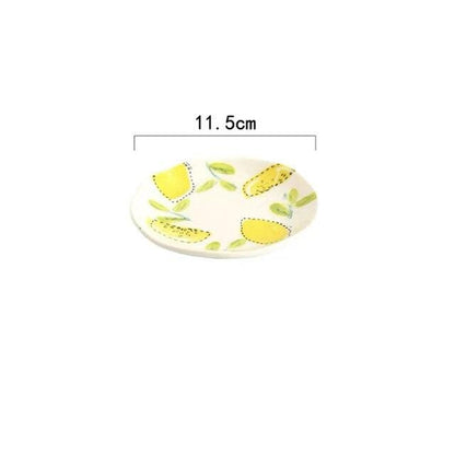 Lemon Print Ceramic Bowls Plate