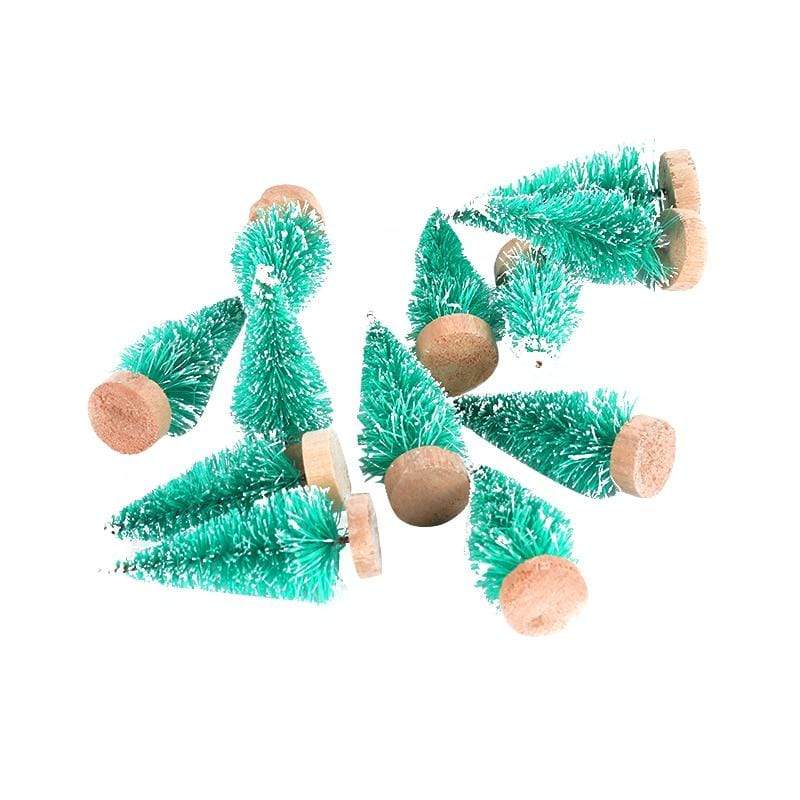 8 mini arbres de Noël artificiels