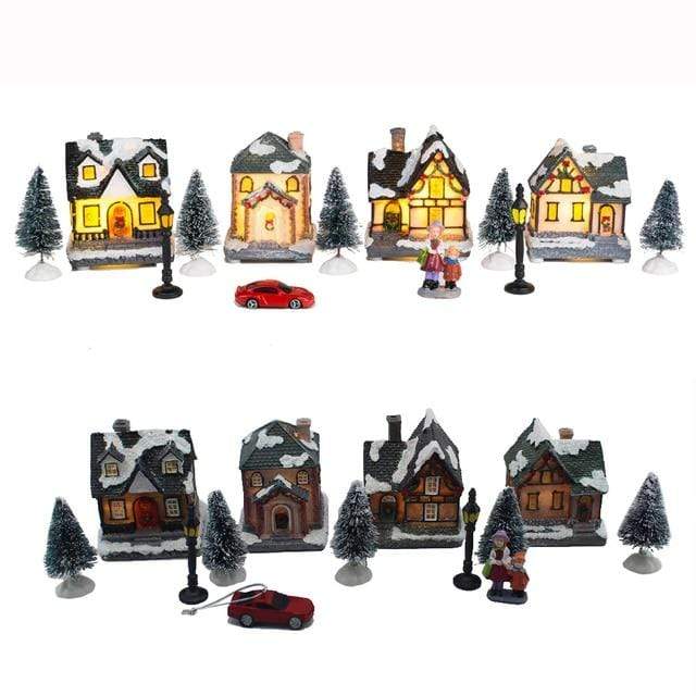 Led Christmas Village Set