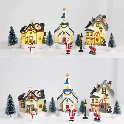 Led Christmas Village Set