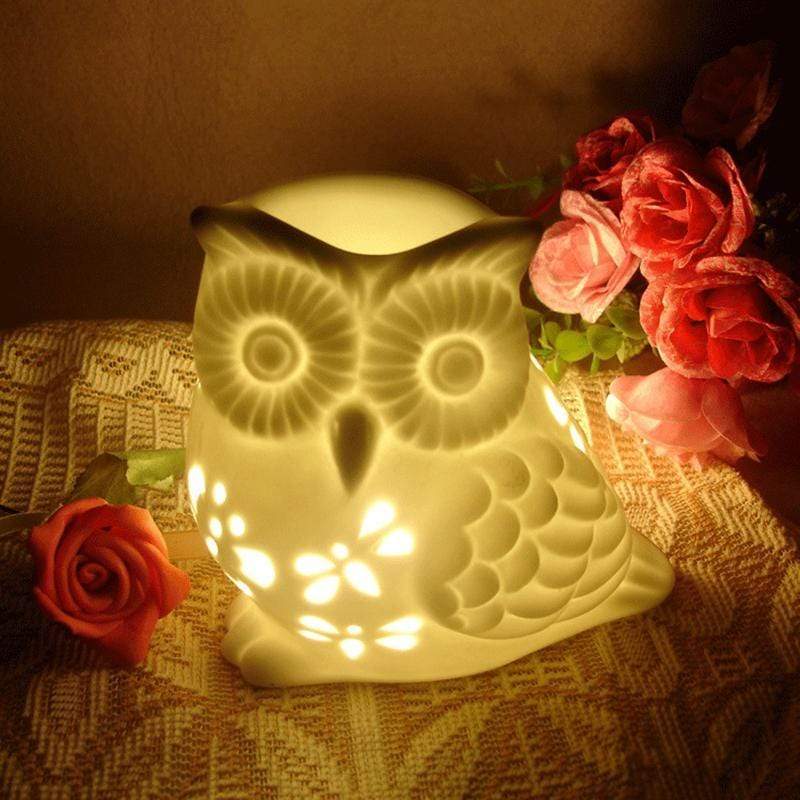 Hollow Owl Ceramic Oil Incense Burner