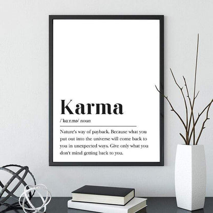 Karma Wall Art Canvas