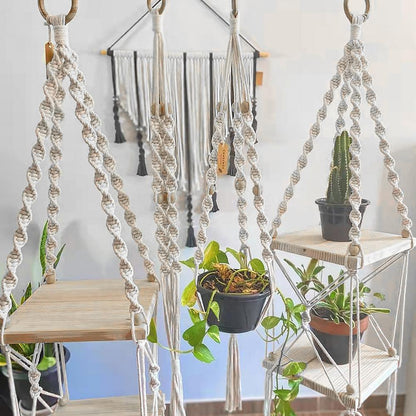 Macrame Wall Storage Shelves