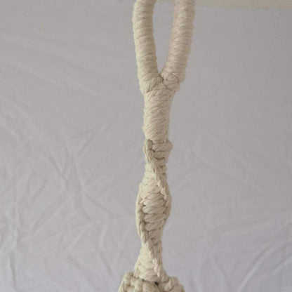 Macrame Wood Shelf Tray Holder