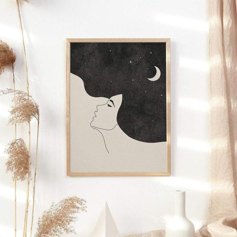 Moon On My Mind Canvas Wall Art