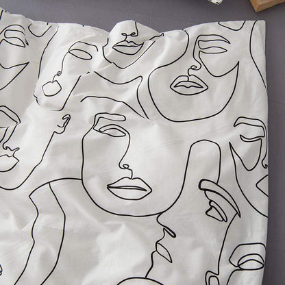 Reversible Abstract Face Bedding Set Duvet Covers & Sets