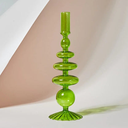 Blowed Glass Candle Holder AESTHETIC_Danish Pastel blown glass candleholder SUB CATEGORY_Desk Accessories SUB CATEGORY_Vases