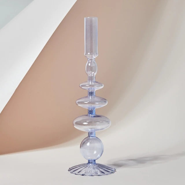 Blowed Glass Candle Holder AESTHETIC_Danish Pastel blown glass candleholder SUB CATEGORY_Desk Accessories SUB CATEGORY_Vases